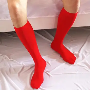 1 Чифт Стилни Мъжки Невидими Дълги Чорапи до коляното, Мъжки Чорапи, Миещи, абсорбиращи потта