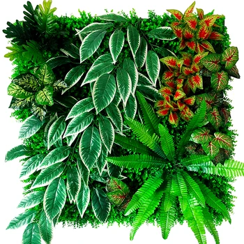 100*100 см Изкуствена Зелена Стена Фалшиви Растения Букет От Листа на Евкалипт направи си САМ Сватбена Фон Декор, Хотел Витрина на Магазин за Цветя Стена