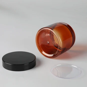 180 г 40 бр./лот е кафява банка за крема за домашни любимци с черна пластмасова винт на капака 180cc твърди парфюм за еднократна употреба контейнер