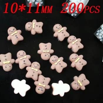 200шт 10x11 мм сладки, за да проверите за дизайн на ноктите от смола за дизайн на ноктите 3d стикери за нокти