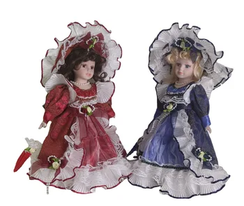 30 см момиче кукла моделиране на керамични кукли, викториански стил, порцеланова кукла моделиране декорация на дома, подарък играчка
