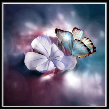 5d Диамантена картина на Пълен Цвете Домашна Пеперуда и Цвете за Декорация Картина Ръчно Диамантена бродерия Може да бъде конфигуриран