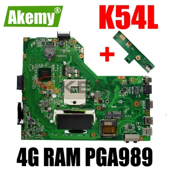 Akemy K54L дънна Платка За лаптоп Asus K54L X54L K54 K54LY тест оригиналната дънна платка 4G RAM PGA989