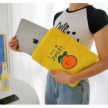 Bentoy Milkjoy сладка оранжева Чанта 10,5 11 инча Mac ipad Калъф Притежателя Сладък Корейски Модни Чанти За iPad Памучни Меки Пътни Бизнес