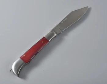 JPCRMOV Външни Сгъваеми Ножове EDC Инструменти С Дървена Дръжка