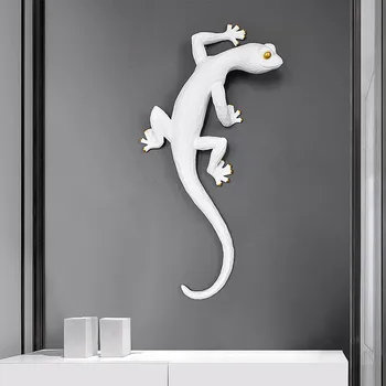 [MGT] Креативен гущер животно смола монтаж на стена декорация висулка модерен дом 3D стерео монтиране на украса хол фон