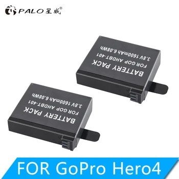 PALO Нов 1600 ма AHDBT-401 За Gopro Hero 4 акумулаторни Батерии Go Pro Hero4 bateria 