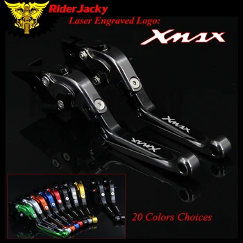 RiderJacky 1 Двойка от Титан + черни Мотоциклетни Сгъване Повдигащи Спирачни Лостове за Съединител За Yamaha XMAX 300 X-MAX 300 2017-2018