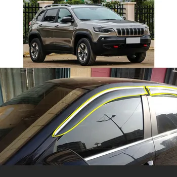 Автомобилна Стикер Пластмасово Стъкло Вятърна Козирка За Защита От Дъжд/Слънце Отдушник За Jeep Cherokee 2014 2015 2016 2017 2018 2019 2020 2021