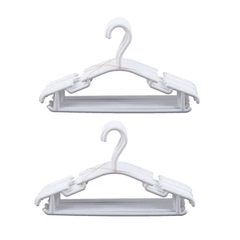 БЯЛ - пакет от 20 броя Закачалки Нескользящие закачалки за детски дрехи Полипропиленови закачалки за бебе или дете 27 х 15 см