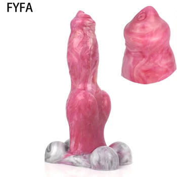Гигантска анален секс-играчка кървав цвят на сурово месо домашен любимец куче, една фантазия, вибратор играчка за мастурбация Нещастници вибратори Эякуляционный вибратор за анала 18+