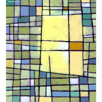 Голям, Модерен Платно Абстрактни Картини Масло-Ръчно изработени Выжимка Лимон Жълто Зелен Цветни и Модерни Произведения на Изкуството за Хол