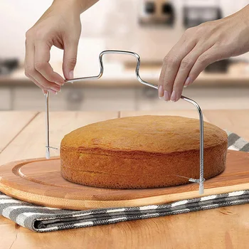 Двойна Линия на Рязане на Тортата Slicer Регулируем От Неръждаема Стомана За Украса на Тортата Мухъл САМ Форми За Печене, Кухненски Инструменти, За Приготвяне на Храна