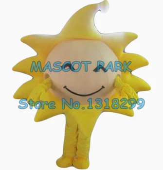 жълто слънчево слънцето талисман костюм възрастен размер на карикатура на златното слънце темата на училищните сценични костюми, карнавални елегантни комплекти