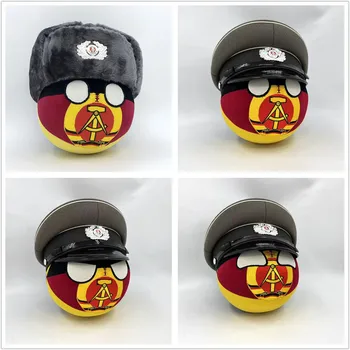 Кантрибол DDR Топката Кукла и армията зимна шапка NVA Cosplay Polandball Плюшен Играчка за Подарък 20 см