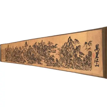 Китайски Стара Хартия за рисуване С Дълъг Преобръщане, Рисуване Дълъг Преобръщане река Ванли и планината
