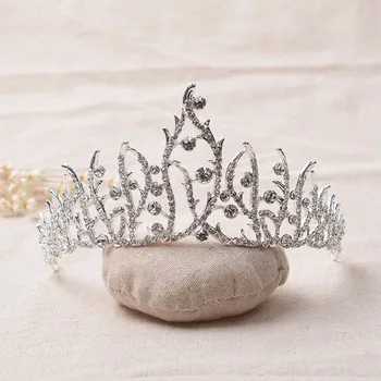 Луксозна Сватбена Кристален Диадема Crown Принцеса Кралица На Конкурса За Красота Бала С Кристали Завесата Диадема Превръзка На Главата Сватбен Аксесоар За Коса