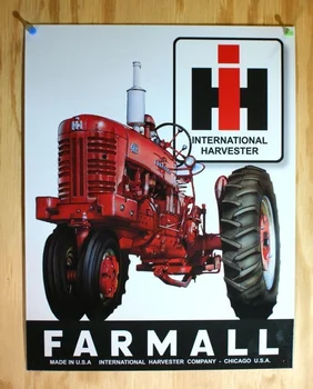 Международен Робот 400 Червен Трактор Ретро Метална Лидице Знак Плакат Начало Гараж Табела На Кафене-Кръчма Мотел Арт Декора На Стените