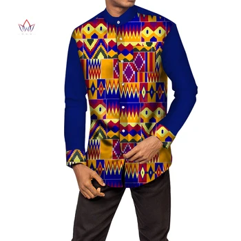Модерен Мъжки Африкански Дрехи Басейн Riche, Риза с Принтом за Мъже, Ежедневни Ризи дашики, Традиционни Африкански Дрехи Размер Плюс, WYN14