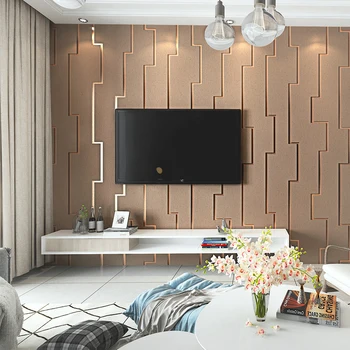 Нов 3D стерео модерен китайски нетъкан материал еленова кожа имитация на кожа с кадифени тапети фон на стената спалня хол тапети