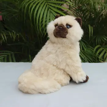 нов прекрасни Пухкави персийски котки Играчка Мека Кукла, Детски Коледен Подарък за рождения Ден Около 25 см