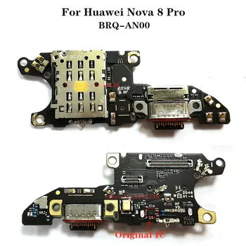 Оригинален USB Порт За Зареждане на Док-Станция За Микрофон Гъвкав Кабел За Huawei Nova 8 Pro BRQ-AN00 Конектор за Зарядно Устройство За Микрофон Такса Подмяна на Антената