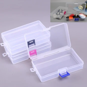 Практичен Набор от Инструменти Пластмасов Контейнер Кутия за Инструменти Калъф Има Шевни Кутии Прозрачни Компонент Винт Кутия За Съхранение на Бижута