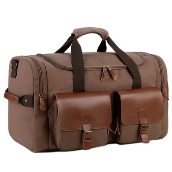Реколта Мъжки Холщовая Чанта За бизнес Пътувания, Чанта за През Рамо в Европейския и Американския Стил, по-Голямата Голям сак За Багаж