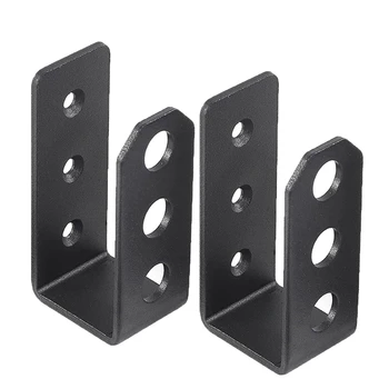 Скоби за врата барикади, определени в - (2 бр) Iron Метална U-образна скоба, Защитен От ръжда Титуляр за врата За вътрешна/Външна Врата защитни лайсни