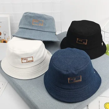 шапка-кофа с бродерия букви, Рибар Шапка, шапка за пътуване, шапка от Слънцето, Шапки за деца, момчета и момичета