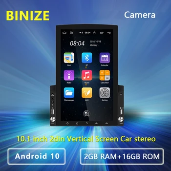 2din радиото в автомобила Android 10,1 кола стерео мултимедиен плеър Авторадио 10 Инча Вертикален екран, GPS, WIFI, Bluetooth FM аудио MP5 2 din