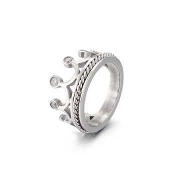 луксозни пръстени короната на пръста си, за бижута начина неръждаема стомана дизайнер за жени